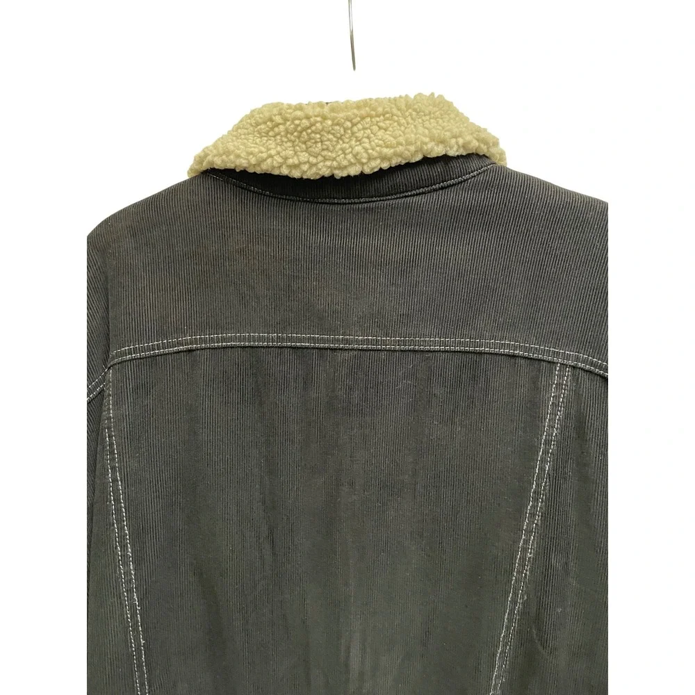 Vintage Levis Mens 70520 Sherpa Lined Corduroy Trucker Jacket Blk XL 100% Cotton - Picture 12 of 15